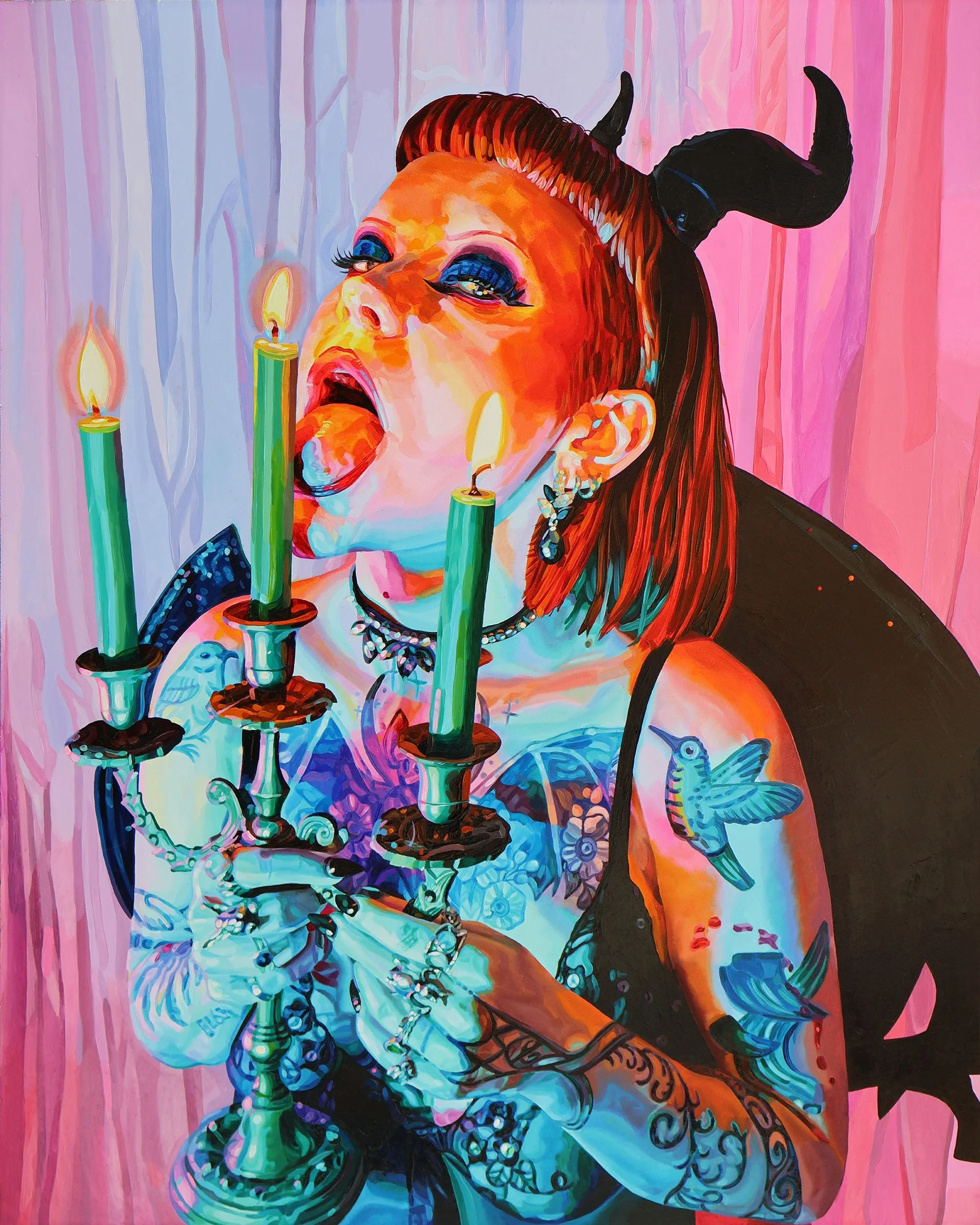 "Hex Appeal", Oil on Panel 24" × 30" × 2"  2026