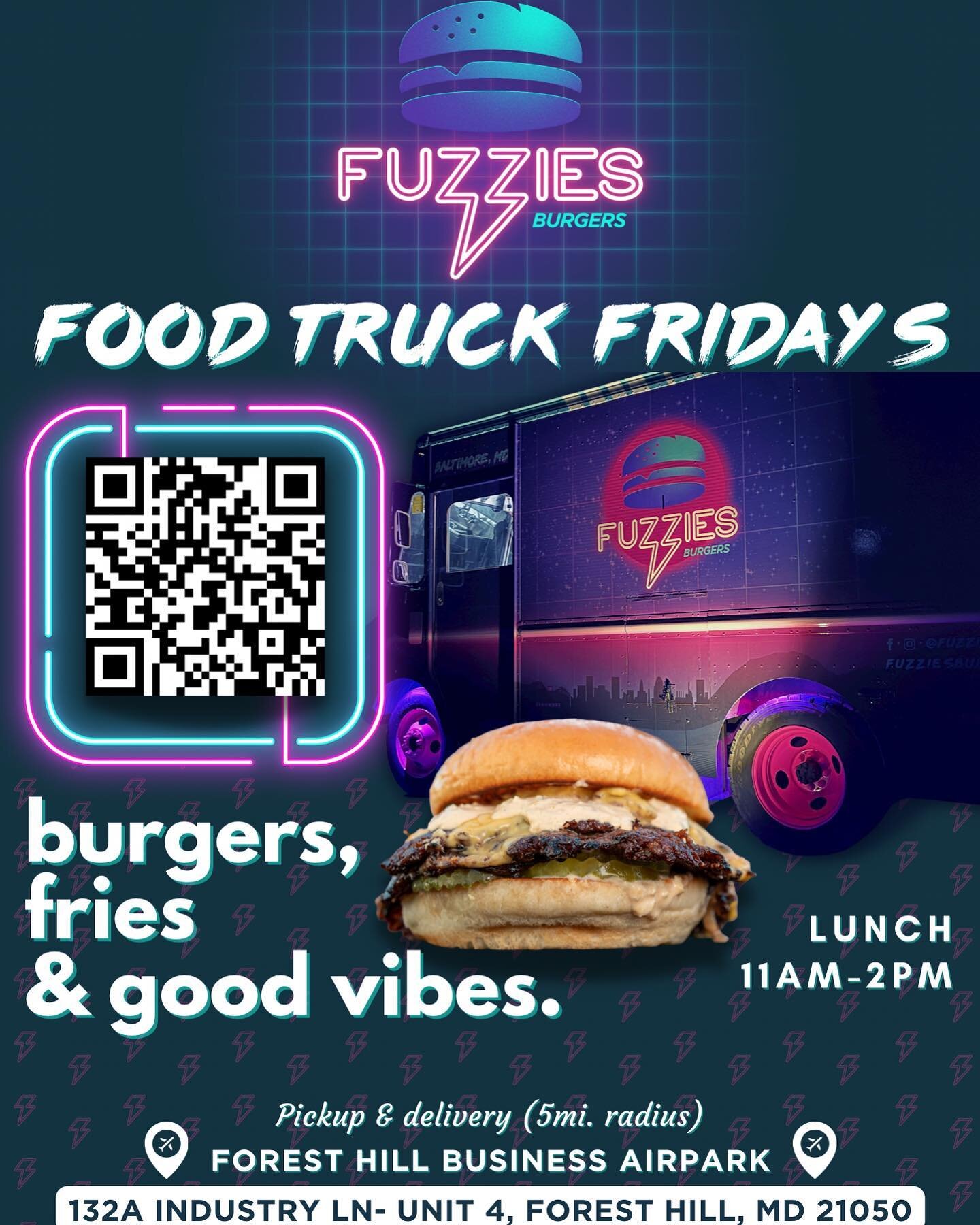 LUNCH IS BACK! 

Here at FUZZIES HQ (11am-2pm)
➡️ Online Ordering available for pickup/delivery
➡️ In-Person orders available at Kiosk

TONIGHT we&rsquo;re at Colonial Acres Park &amp; Neighborhood (aka CAGW) from 4:30-7:30pm
📍 110 E Ring Factory Rd