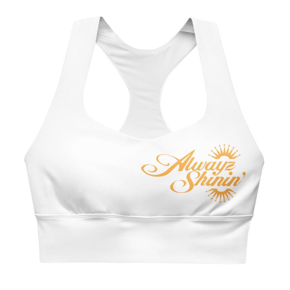 Longline sports bra — ALWAYZ SHININ': COSMIC HAIR AND MAKE-UP