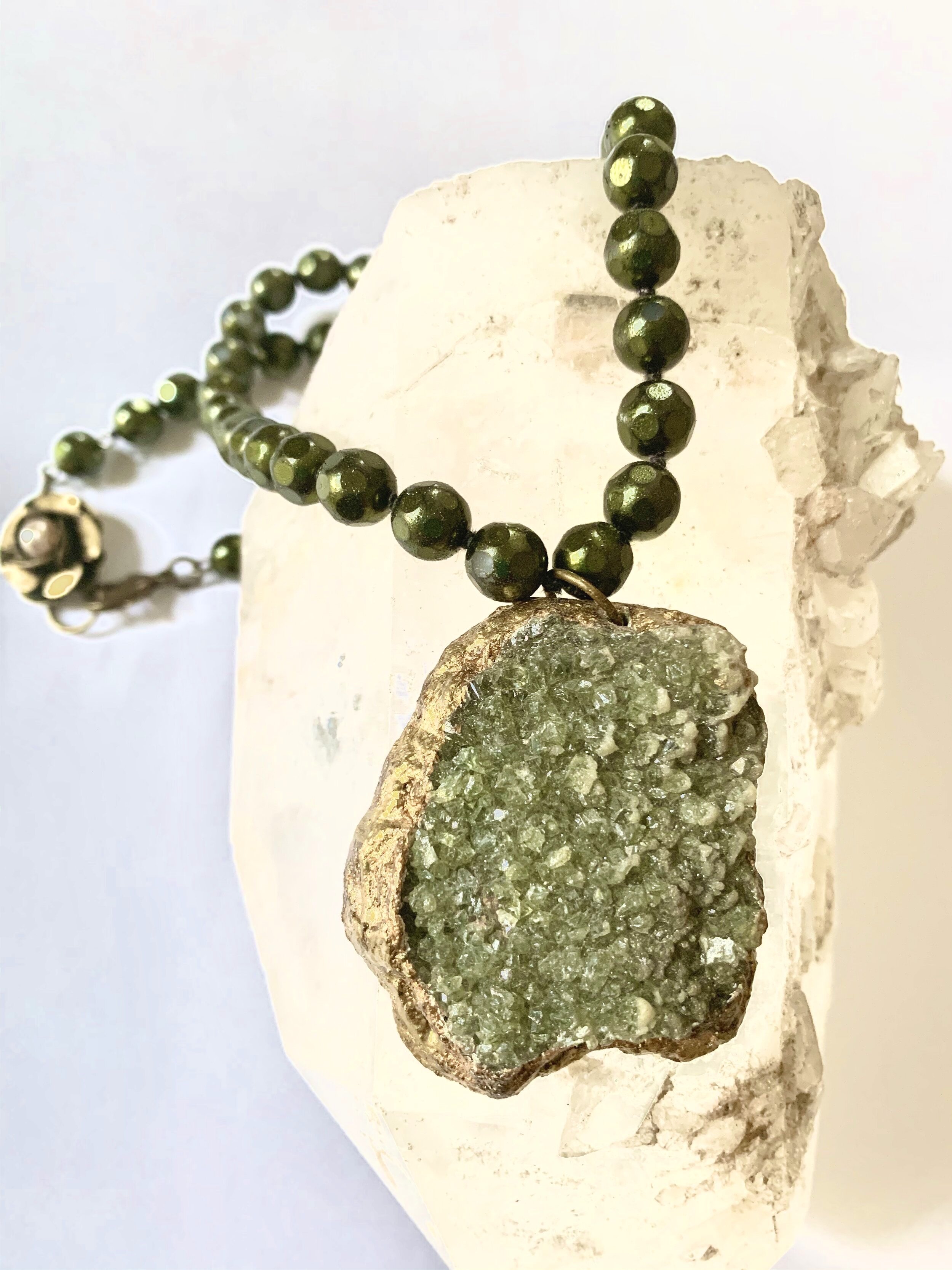 Vintage Japanese Glass Beads Necklace - Etsy