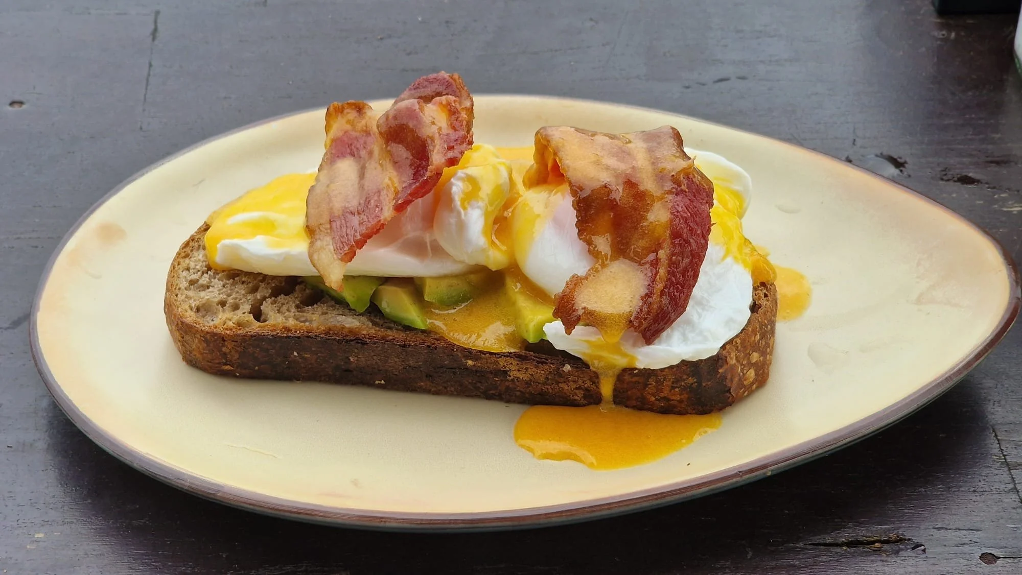 Egg Benedict Bacon Avocado Sourdough Breakfast An Bang Beach Hoi An Vietnam