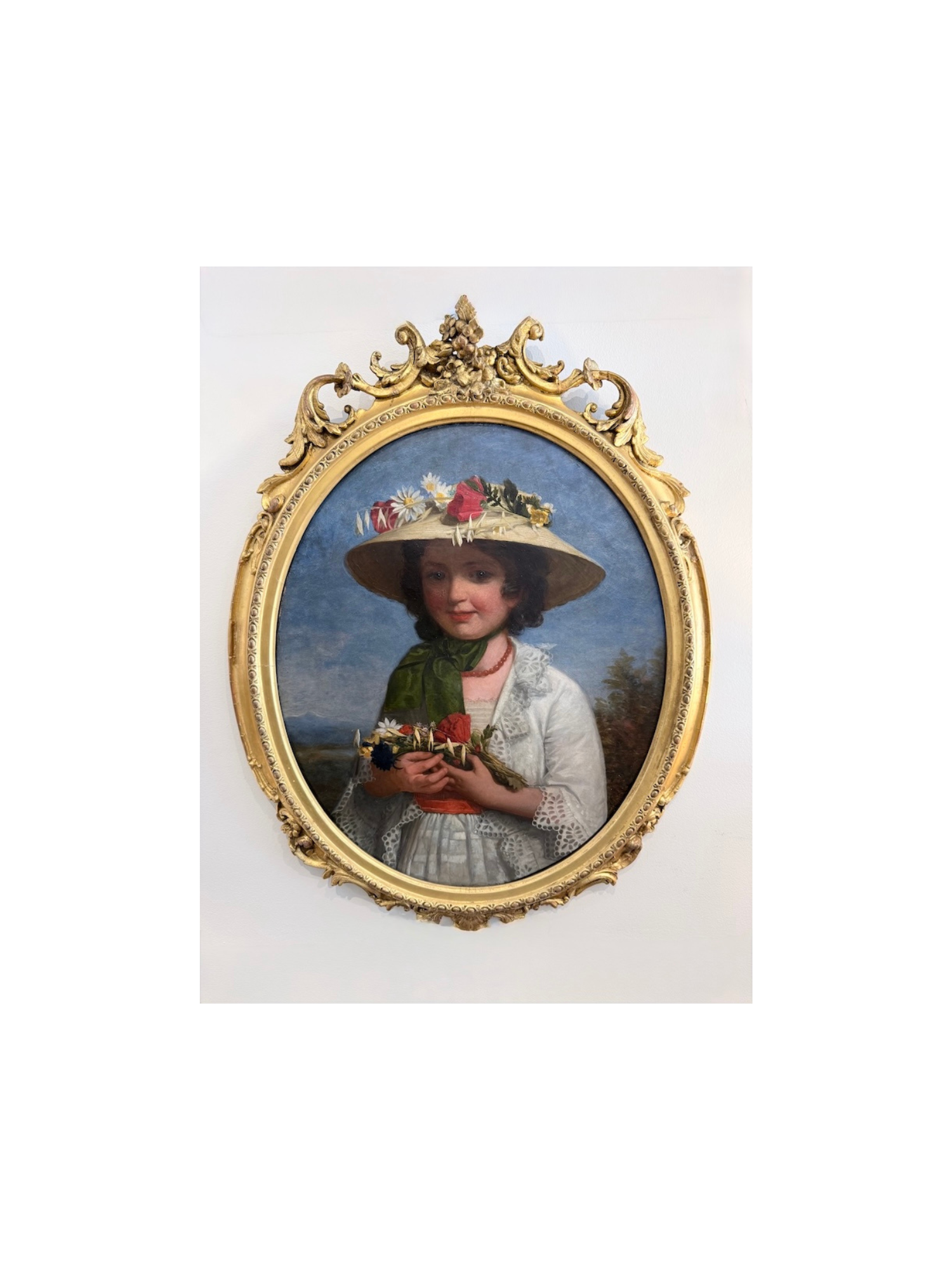 19thc English Portrait of a young girl