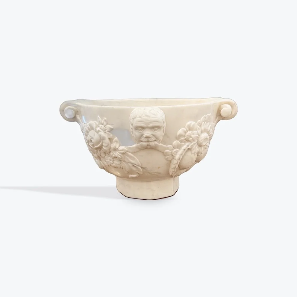 Finely Carved Antique Marble Bowl