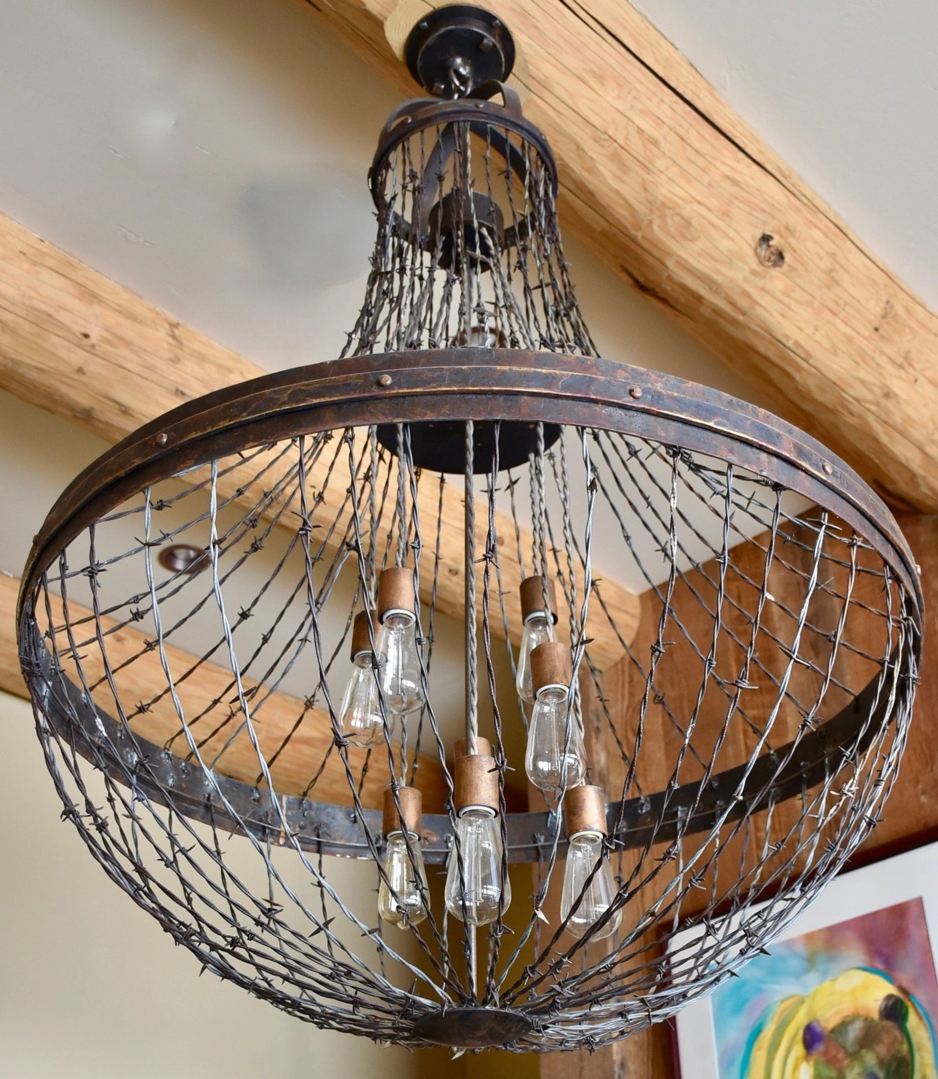 Barb Wire Chandelier