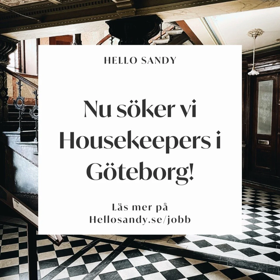 Nu s&ouml;ker vi nya kollegor! &Auml;r du sj&auml;lv intresserad eller kanske k&auml;nner du n&aring;gon som skulle vara intresserad? Tipsa g&auml;rna! 🤩✨
S&ouml;k idag. Mer information p&aring; Hellosandy.se/jobb

#jobbg&ouml;teborg #jobbig&ouml;te