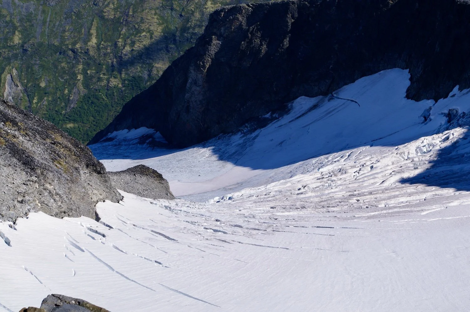 Høgskridubrean fra fjelltoppen Loftet i Jotunheimen