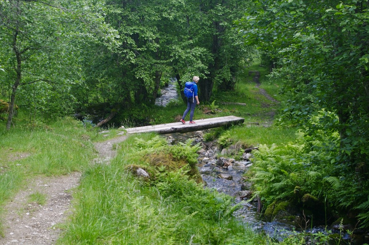 Broen over Råselvi i Mørkridsdalen