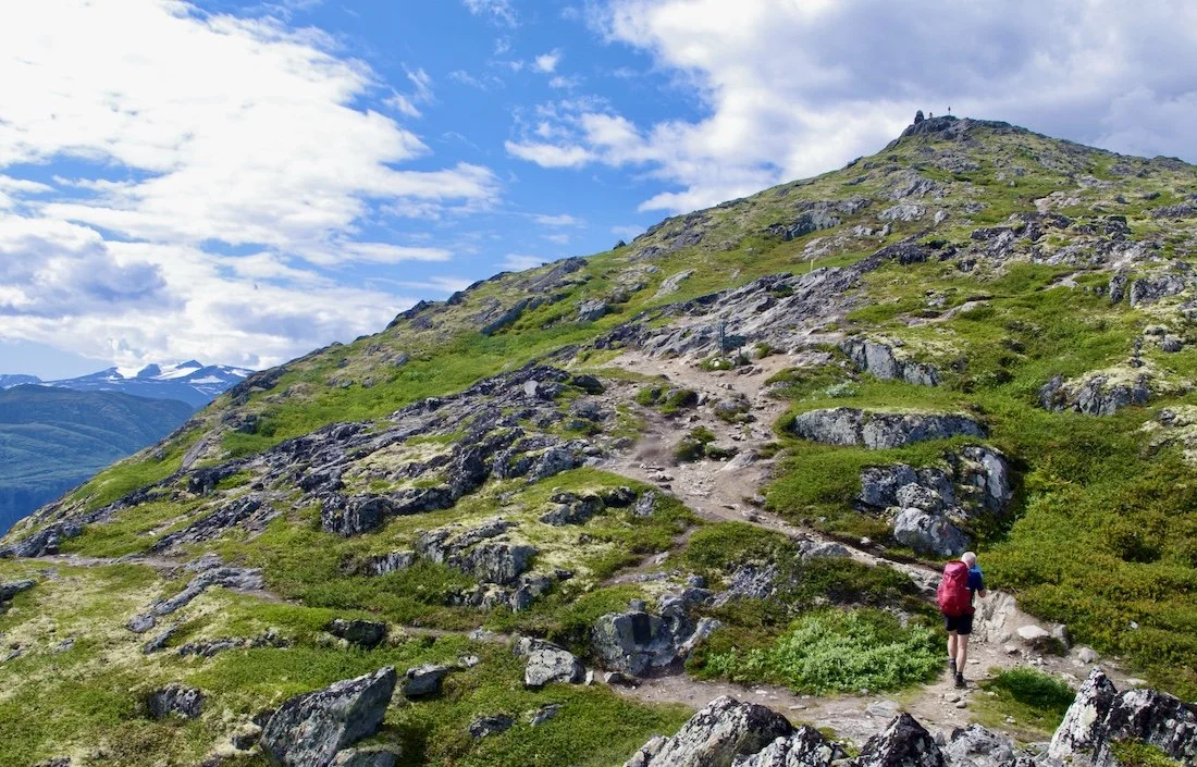 Toppen av Lomseggen i sikte 1289 moh.