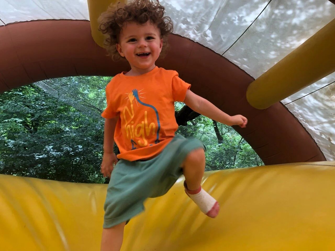 This big yellow blob was his favorite.  I think 2/3 of our time was spent here.