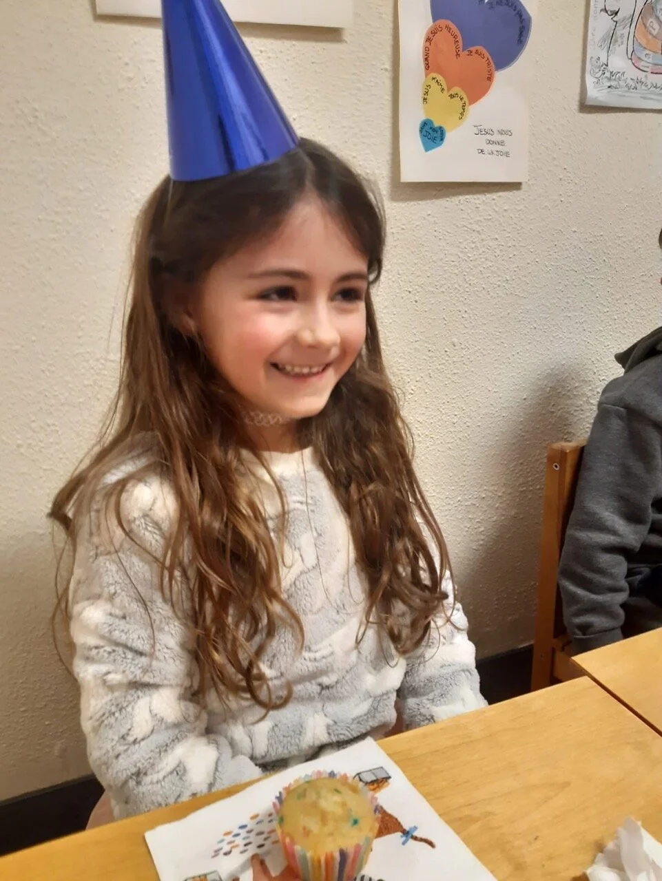 And the next day at church, Daphné got another celebration at Sunday school.