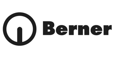 Berner logo with a circular emblem and the word 'Berner' in bold black letters.