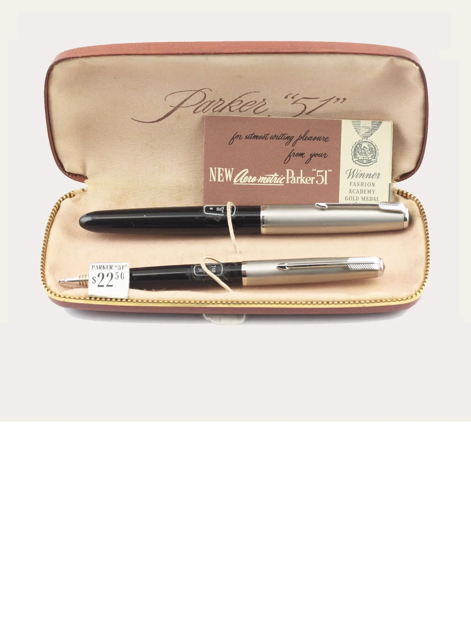 1950s Black Parker 51 Aerometric Filler Pen and Pencil Set.jpg