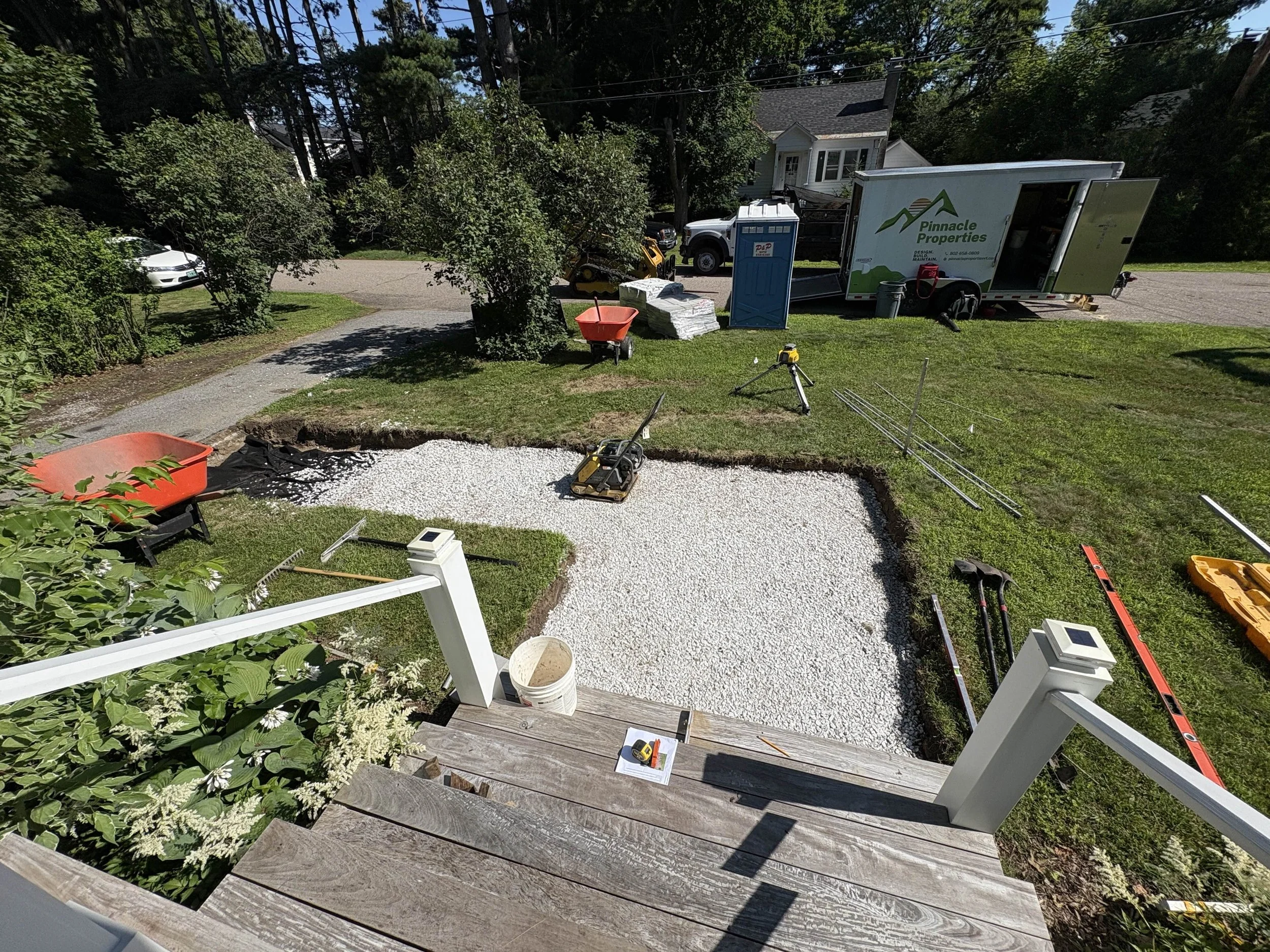 front walkway progress photos from pinnacle properties