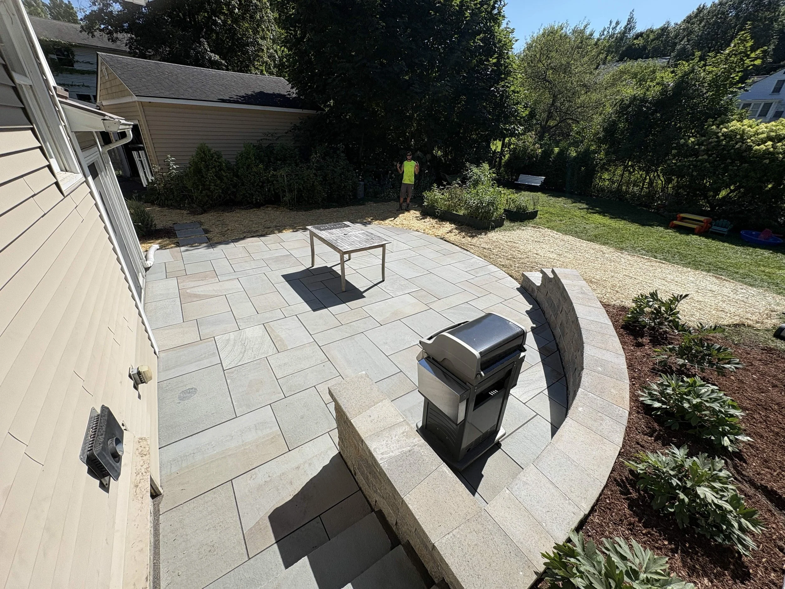 patio install in vermont by pinnacle properties