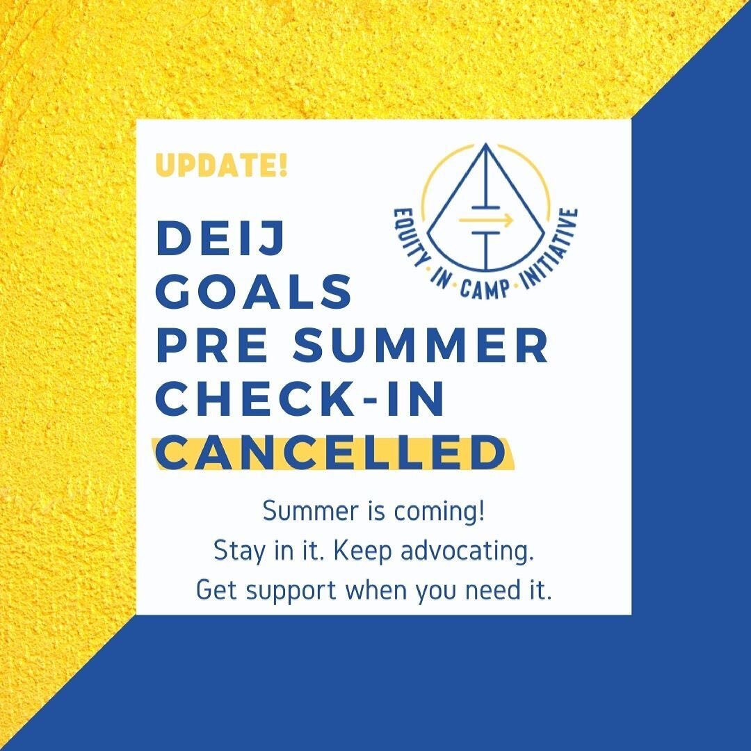 Hey! We&rsquo;re taking our cues from you all and it seems like a lot of camp pros have their heads down preparing for the summer right now, (we are, too!) so we have decided to cancel tomorrow&rsquo;s workshop. 
This time of year gets so stressful a