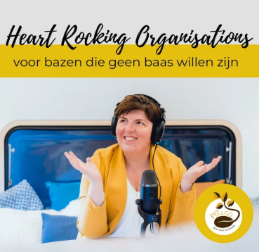 Podcast cover Heart Rocking Organisations - Kelly Van Meldert