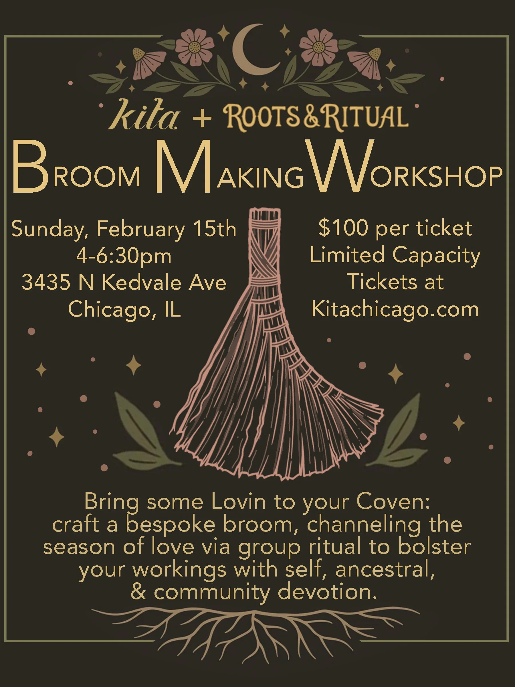 Broom Workshop Sun, February 15th at Roots & Ritual, Chicago