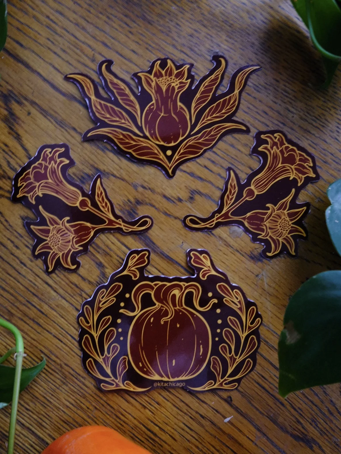 Pomegranate & Rue Sticker Trio