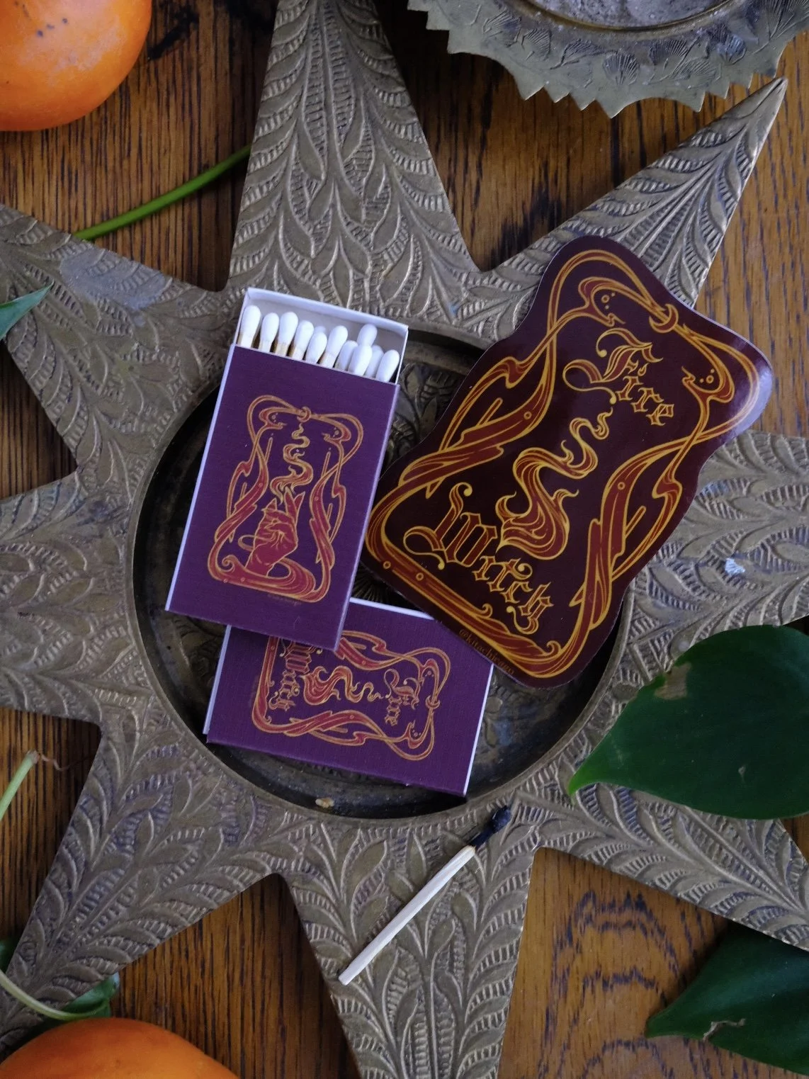 Fire Witch Match & Sticker Set