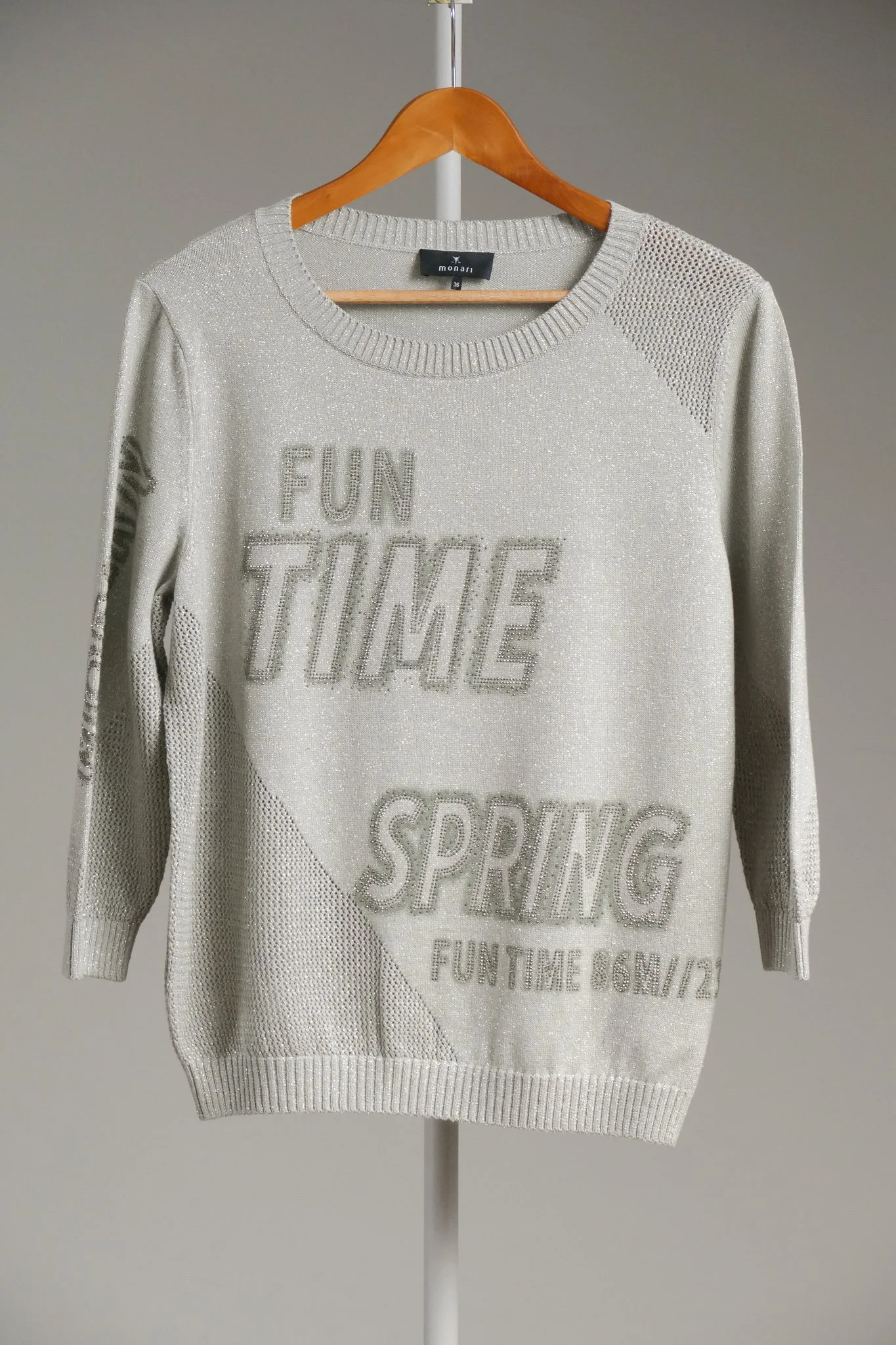 Pull boîte en coton avec lurex
