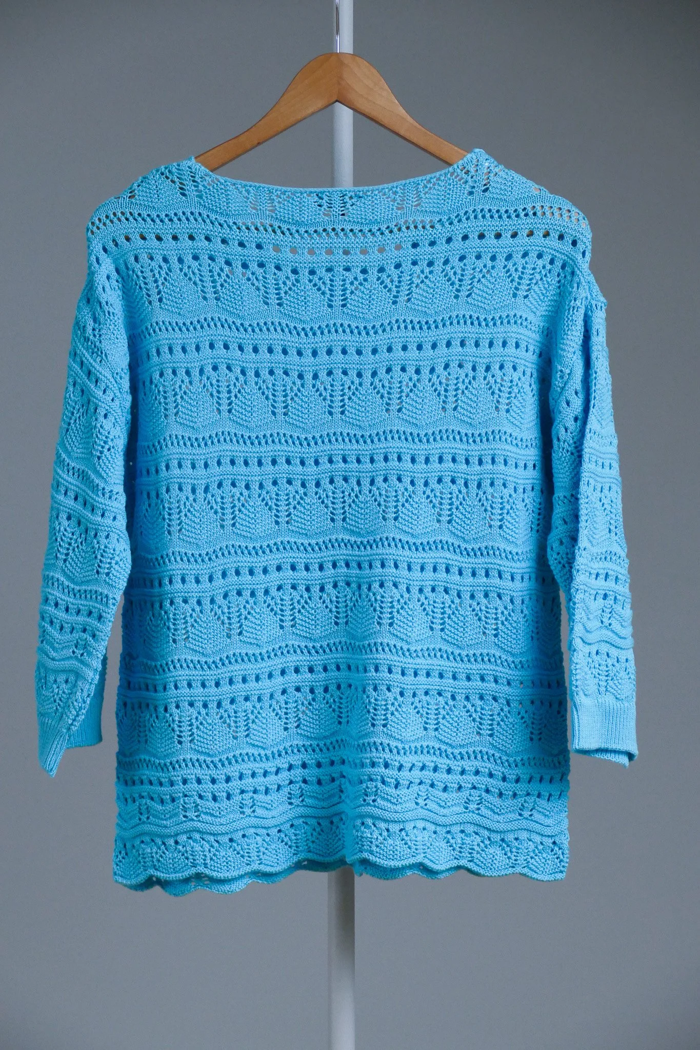 Pull ajouré bleu turquoise MORE & MORE odonata5.jpg