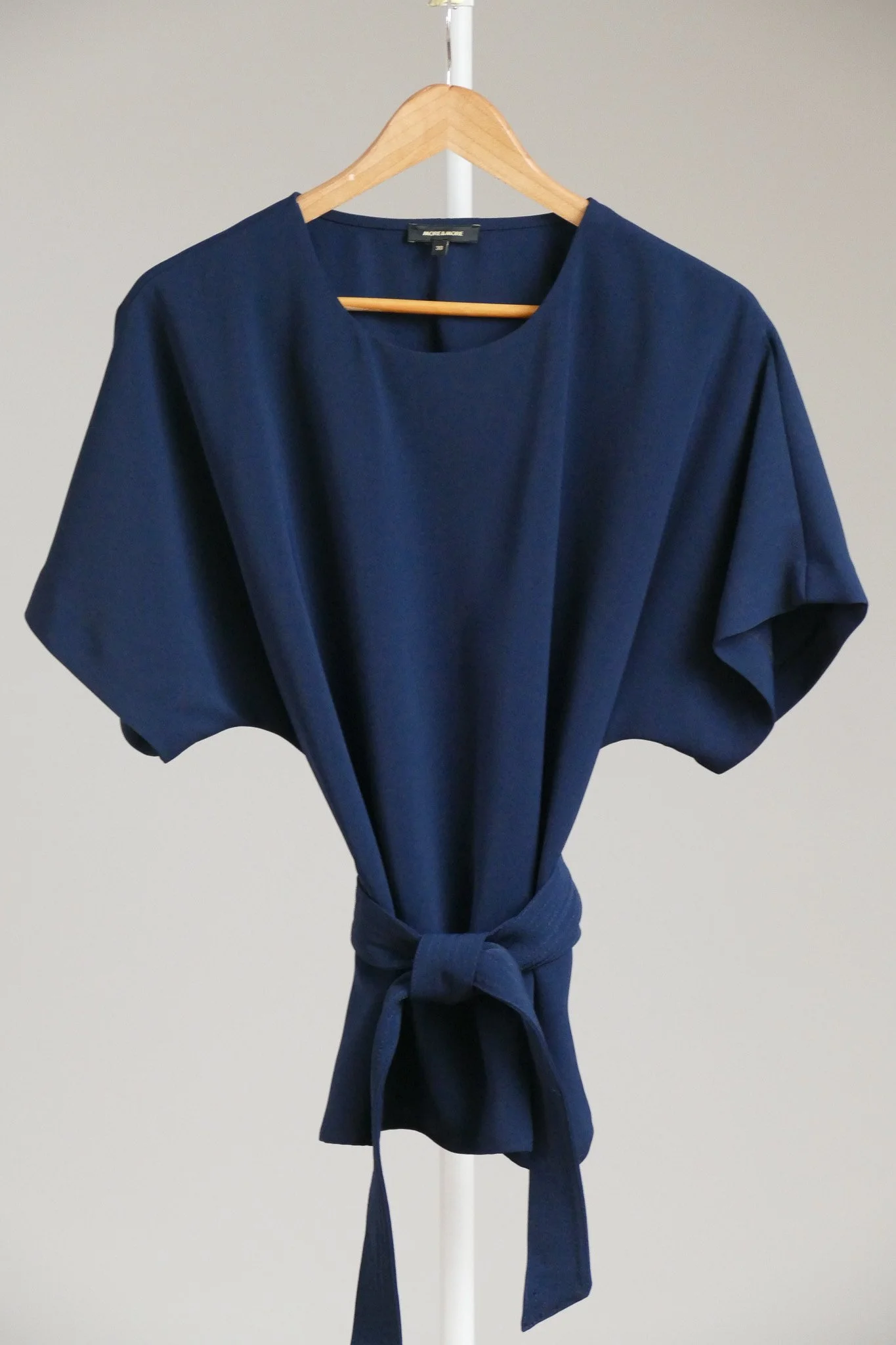 Tunique Bleu Marine Marks & Spencer - 100% Lin - Taille 10 - Manches Courtes - Style Décontracté Chic