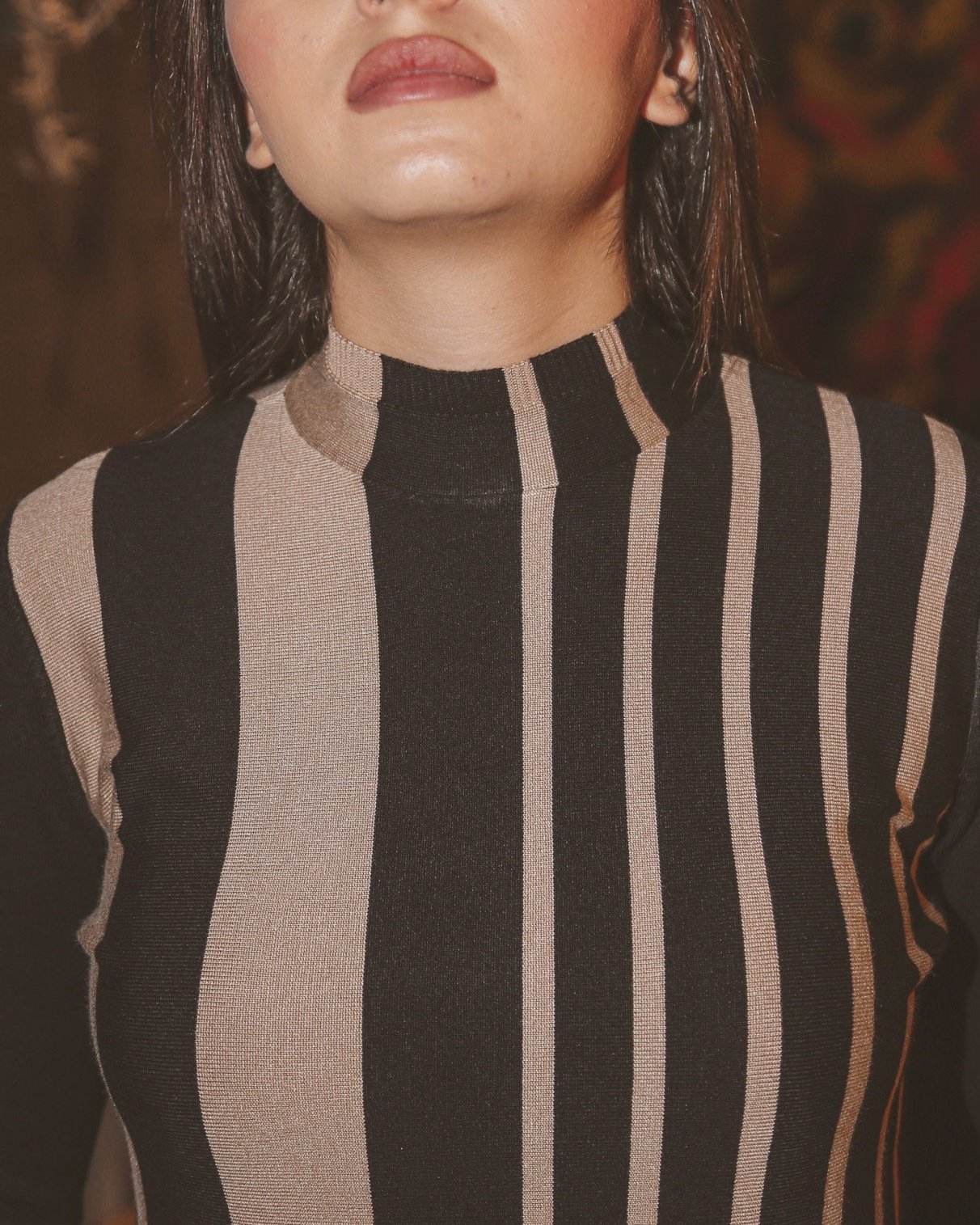 Pull+%C3%A0+col+montant+et+rayures+verticales+camel+et+noir+LEO+%26+UGO+odonata3.jpg