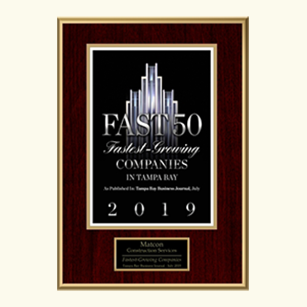 FAST 50 fastest Growing Companies in Tampa Bay 2019