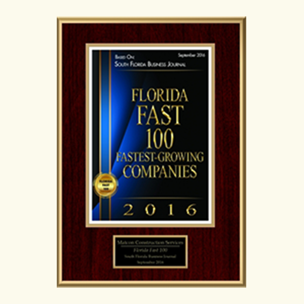 South Florida Business Journal FAST 100 Fastest Growing Companies 2016