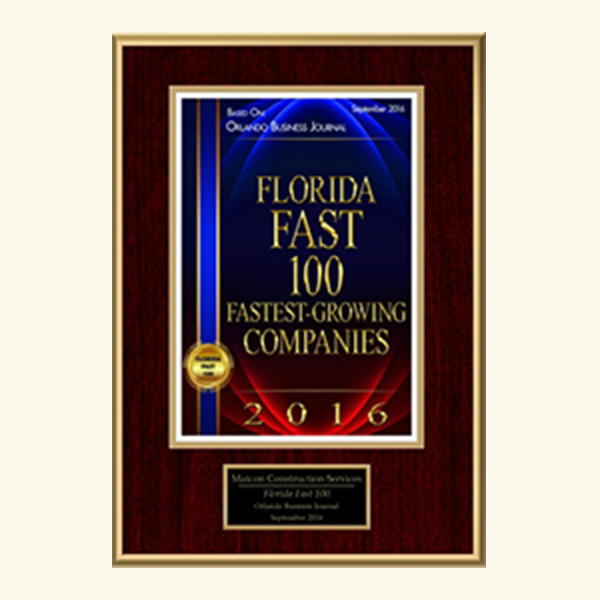 Orlando Business Journal FAST 100 Fastest Growing Companies 2016