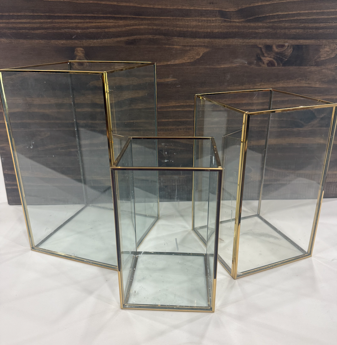 Gold Rimmed Lanterns | 3 sets of 3 