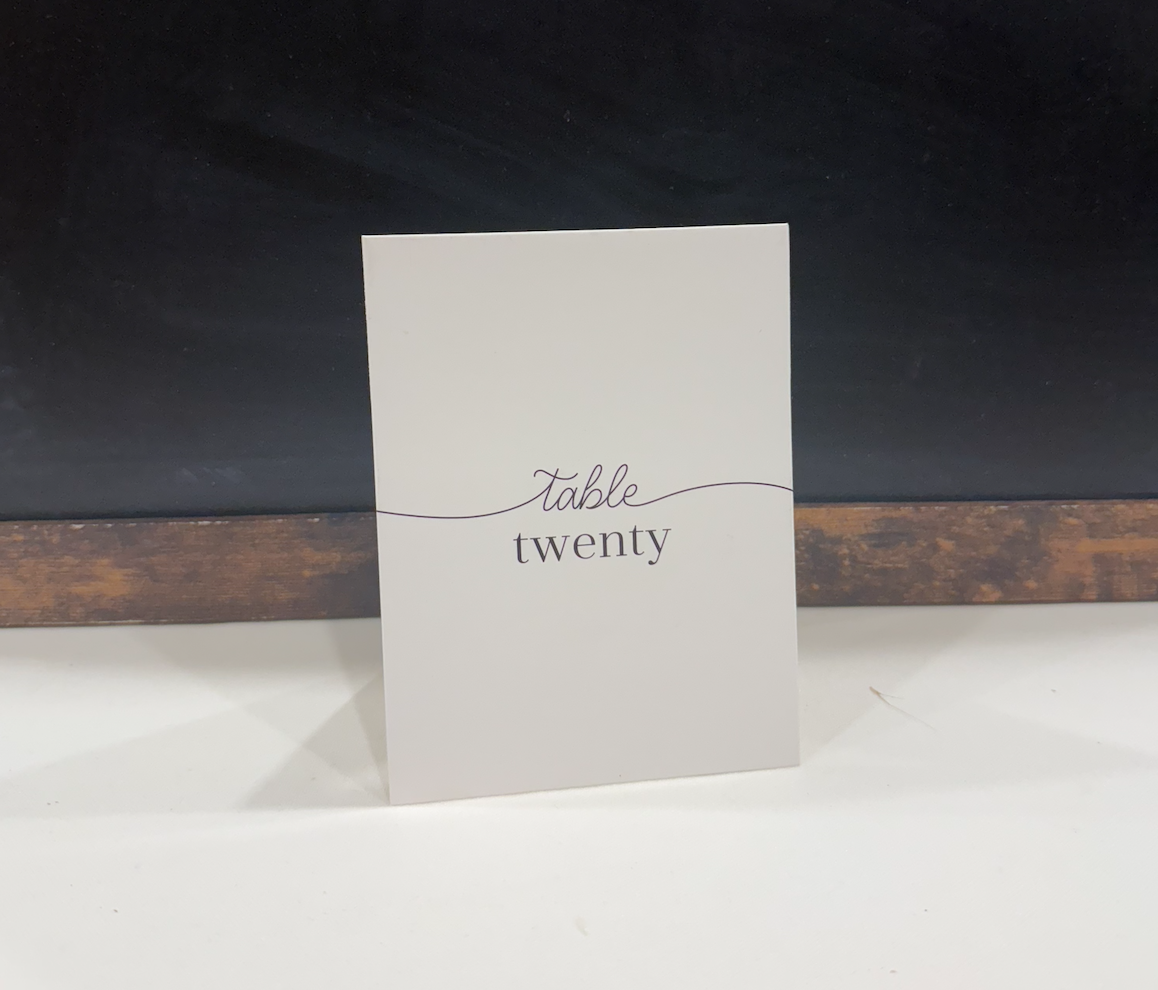 Folded Paper Table Numbers | Qty: 20