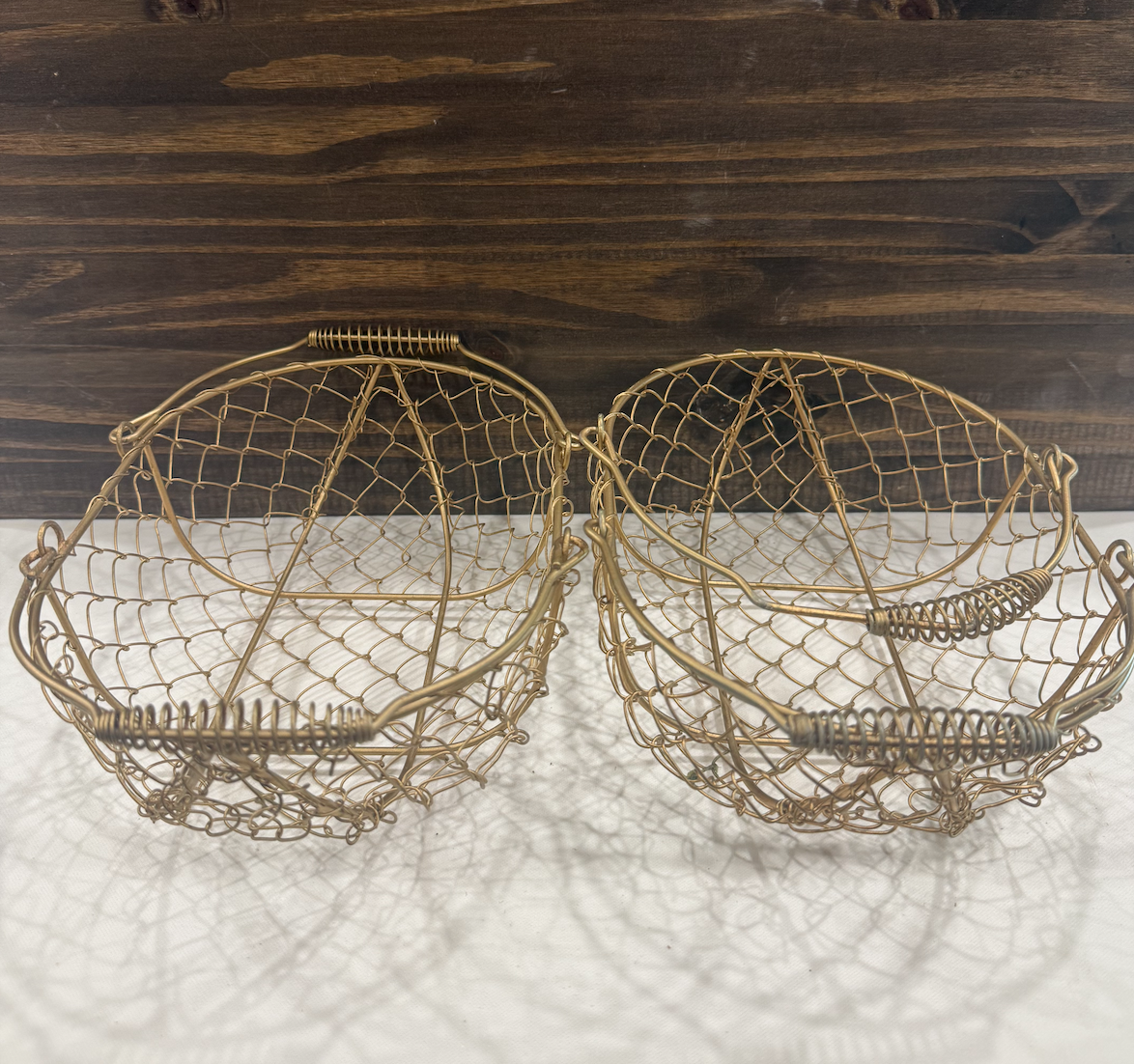 Gold Metal Wire Baskets 