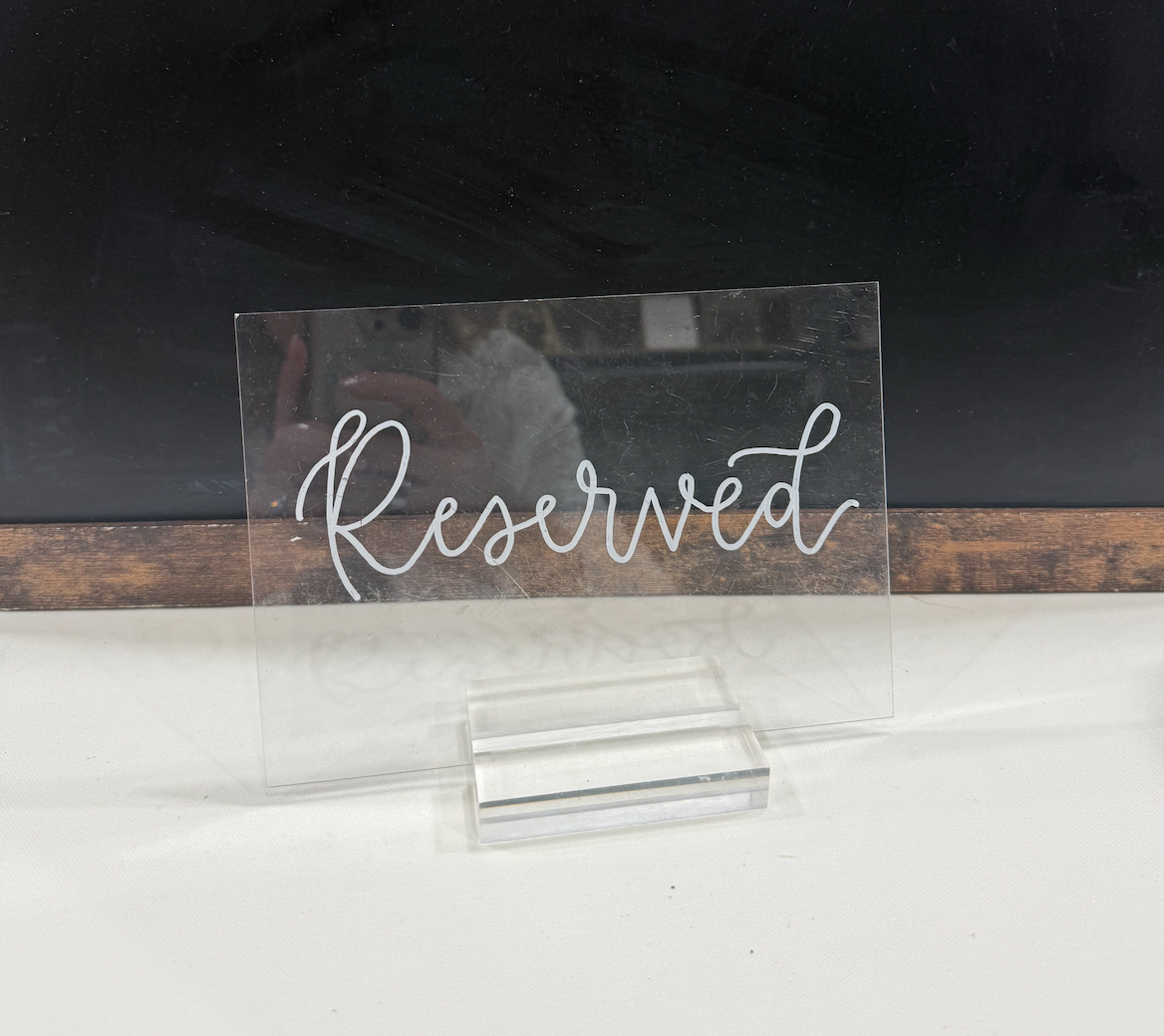 Small Stand Up Reserved Signs| Qty: 4