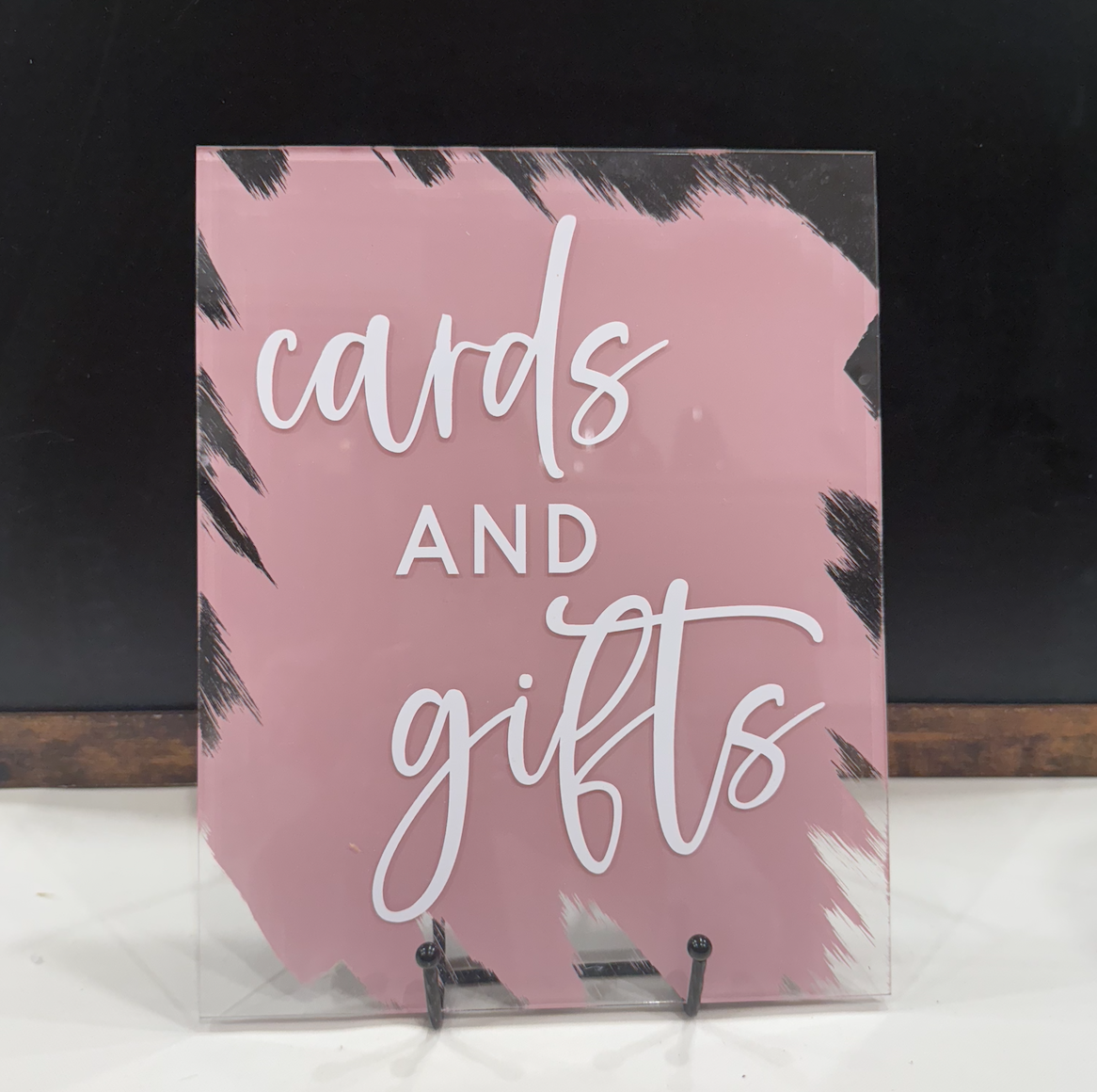 Dusty Pink Cards and Gifts Sign