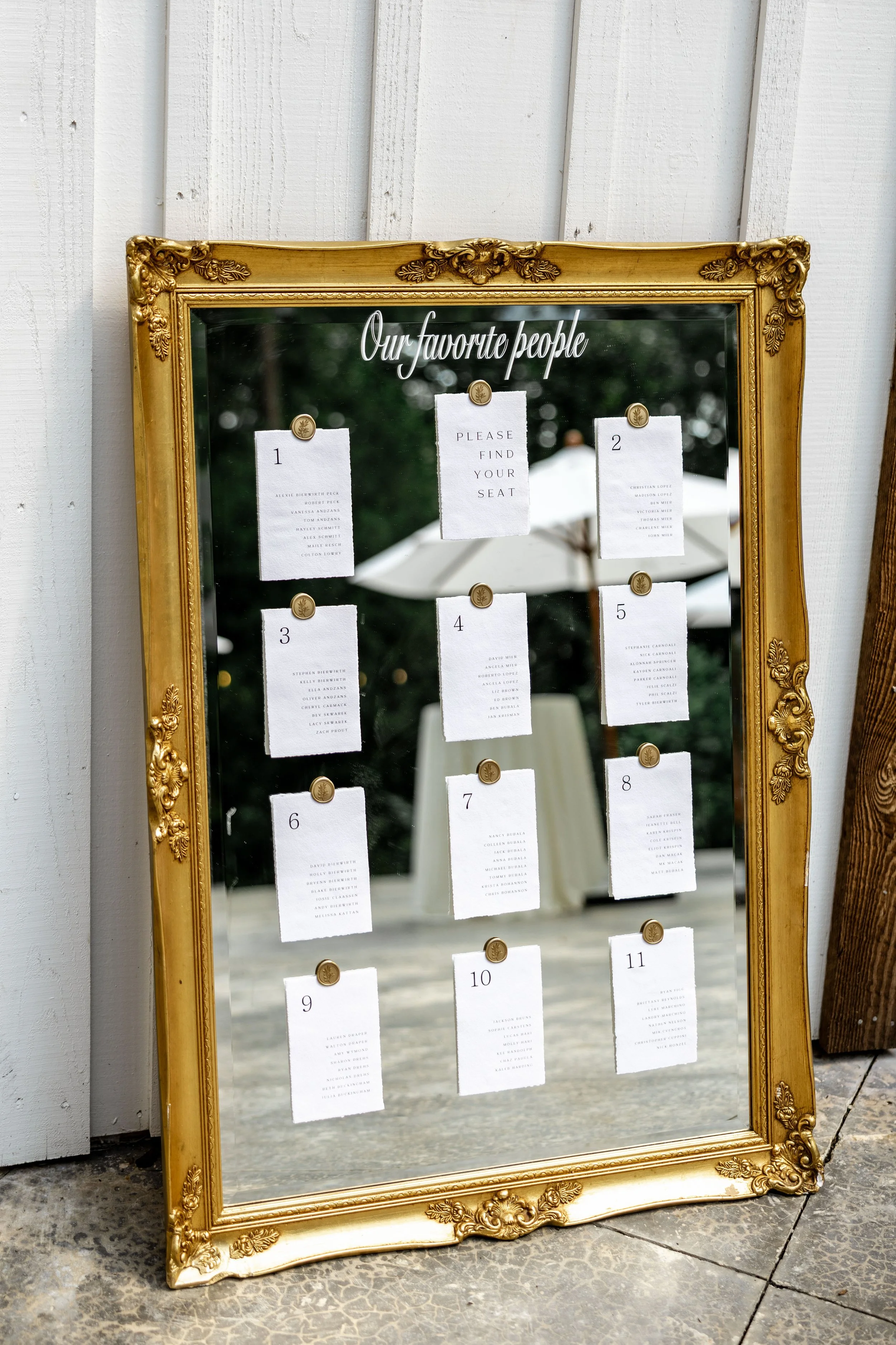 Seating Chart - Large Gold Mirror | 48" x 33" | $35