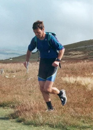 Bryan nearing the summit of Harter Fell.