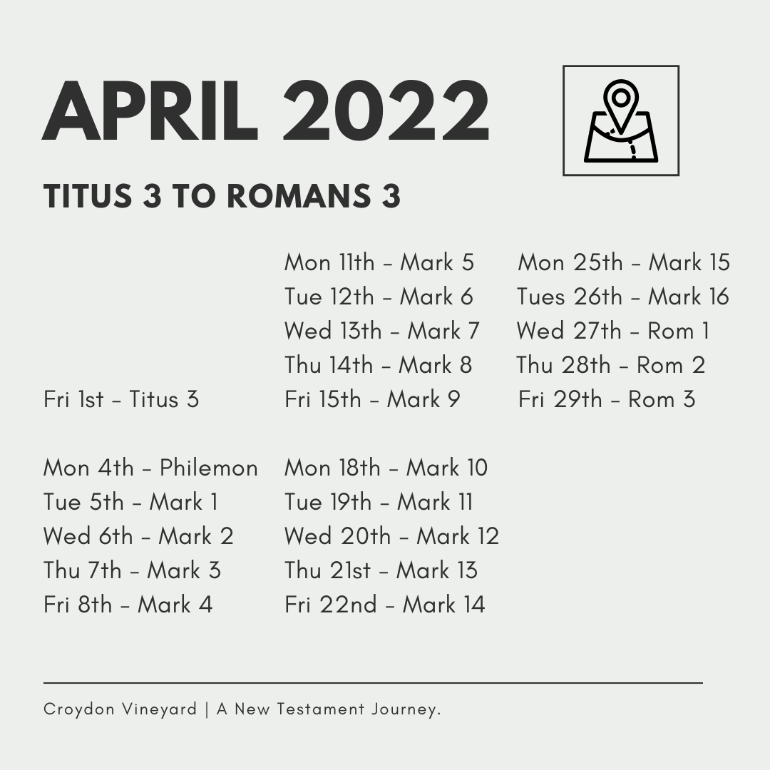 The Plan for April