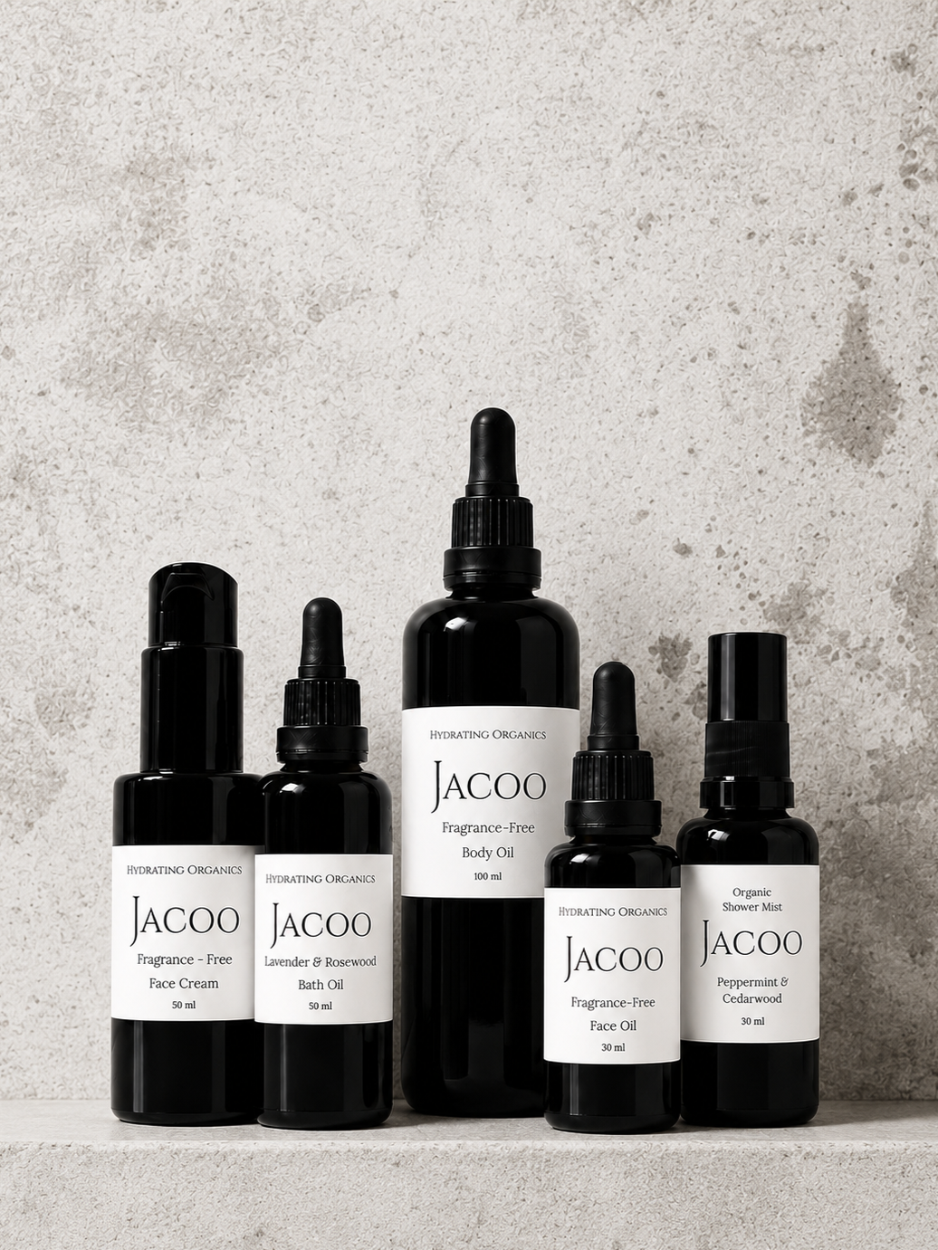 Face Oil, Body Oil, Face Cream, Shower Mist, Bath Oil Gift Set