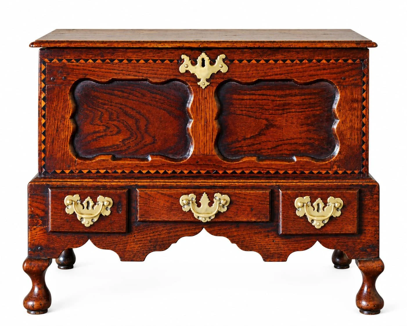 Unusual & Rare Georgian Oak Coffor Bach