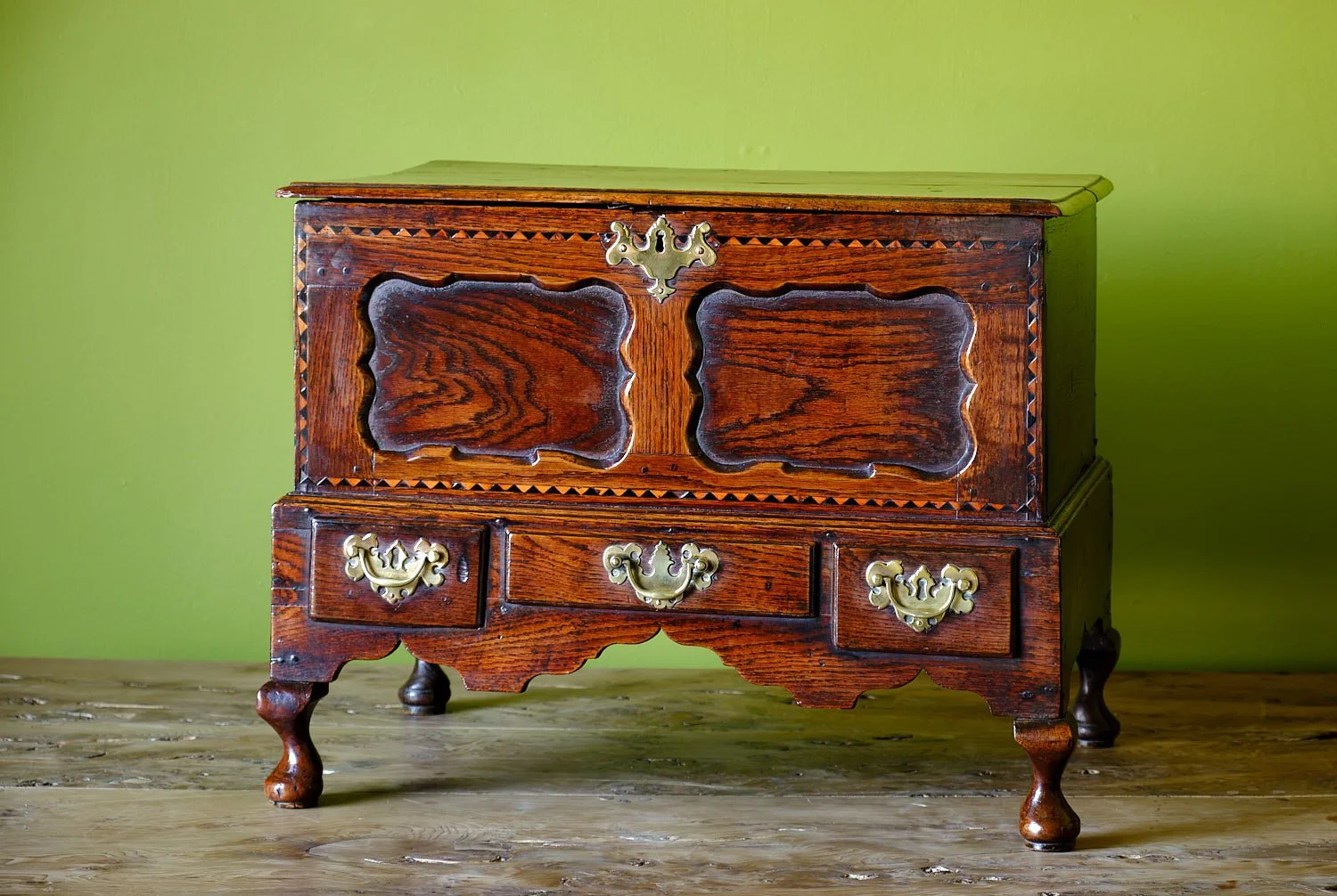 Georgian Oak Coffor Bach of Rare and Unusual Form c.1760-1780
