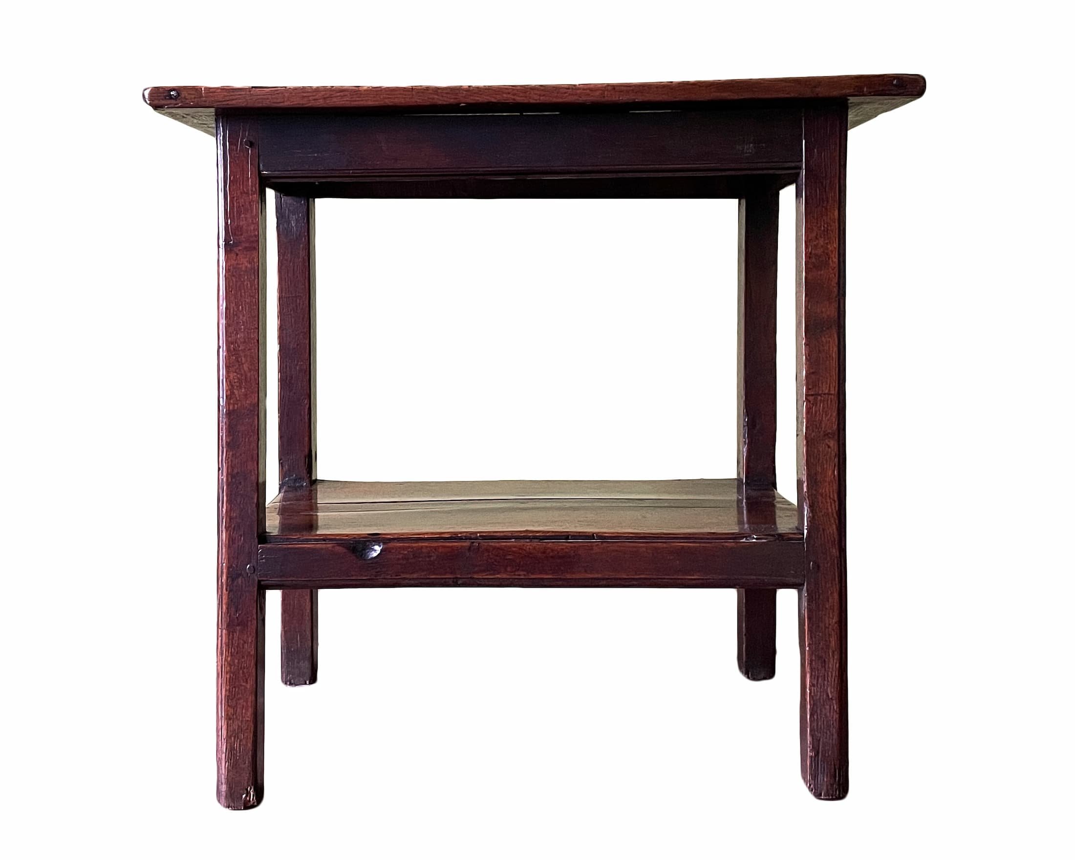 Georgian Welsh Oak Two Tier Rectangular Occasional Table