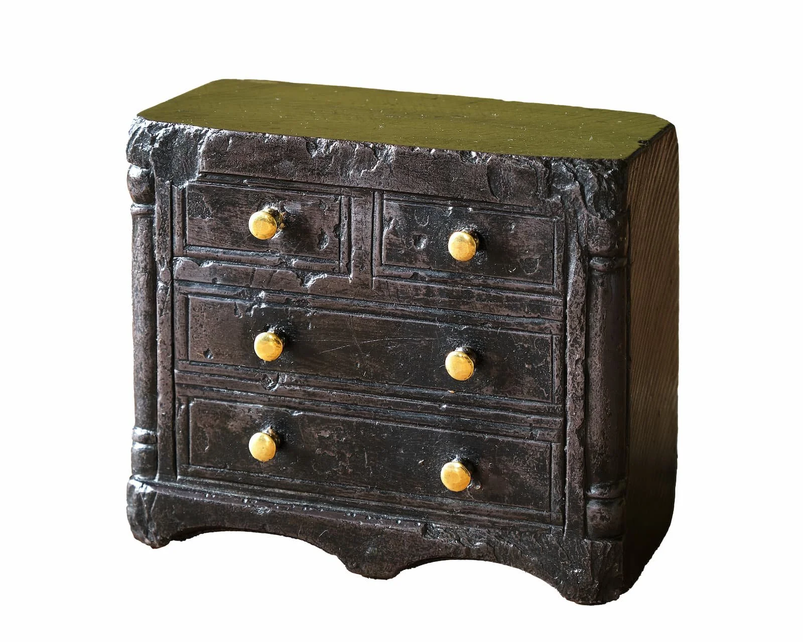 Miniature Slate Model of a Chest of Drawers