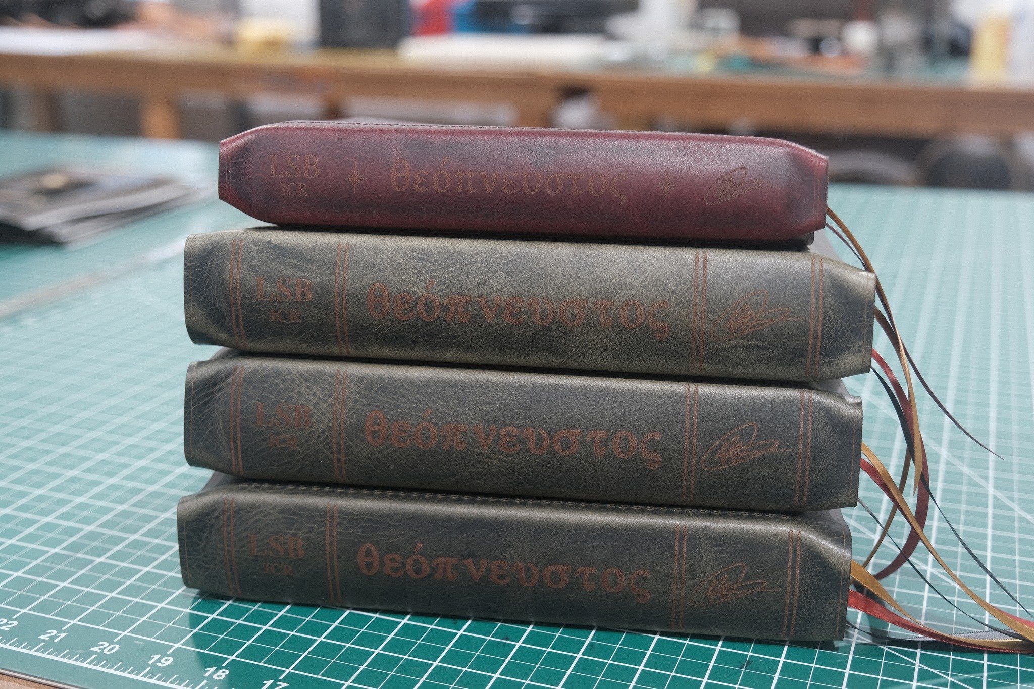 Grateful for this week&rsquo;s orders.

Thank you to everyone who has trusted me with the binding of God&rsquo;s Word. Each Bible represents more than leather and craftsmanship. It represents time in the Scriptures, families being discipled, sermons 