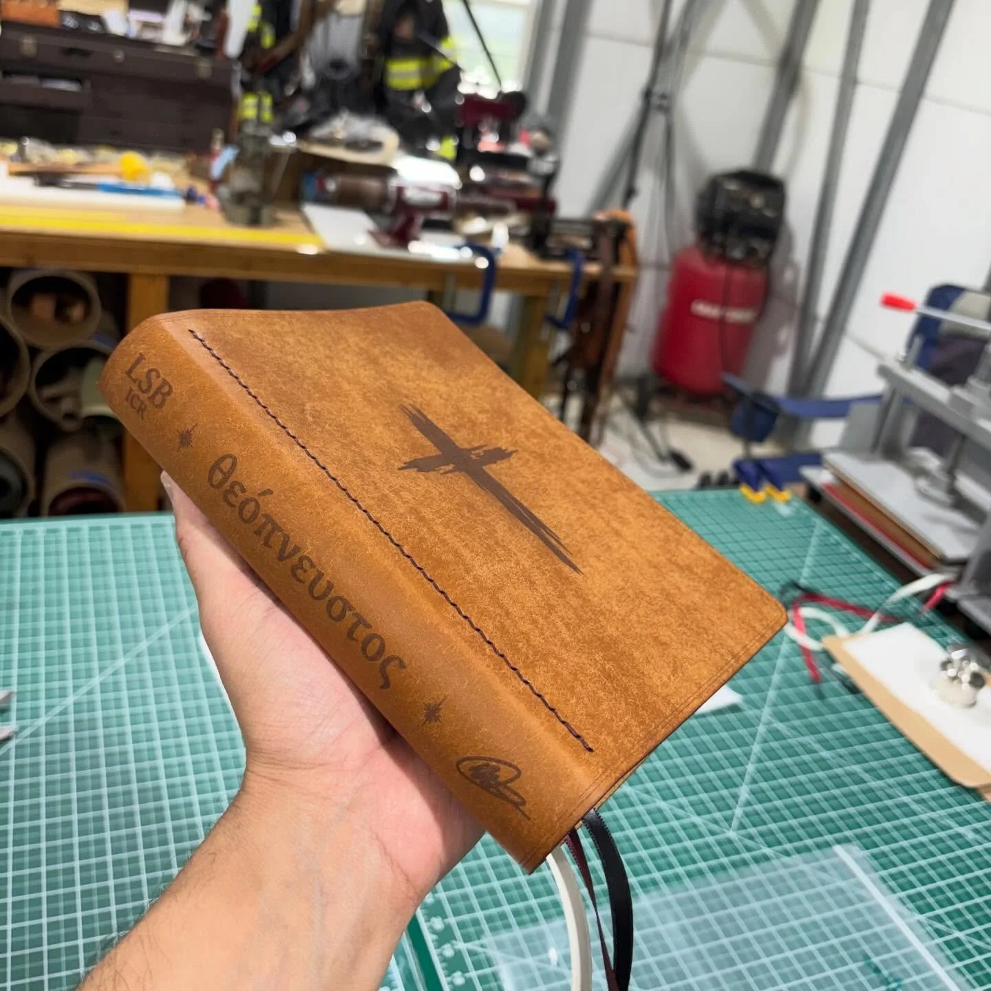 Another Legacy Standard Bible ICR Handy Size finished this week.

Bound in Badalassi Carlo Pueblo Cognac, a leather known for its rich tone and beautiful patina that develops with use.

Details for this build.

Leather: Badalassi Carlo Pueblo Cognac
