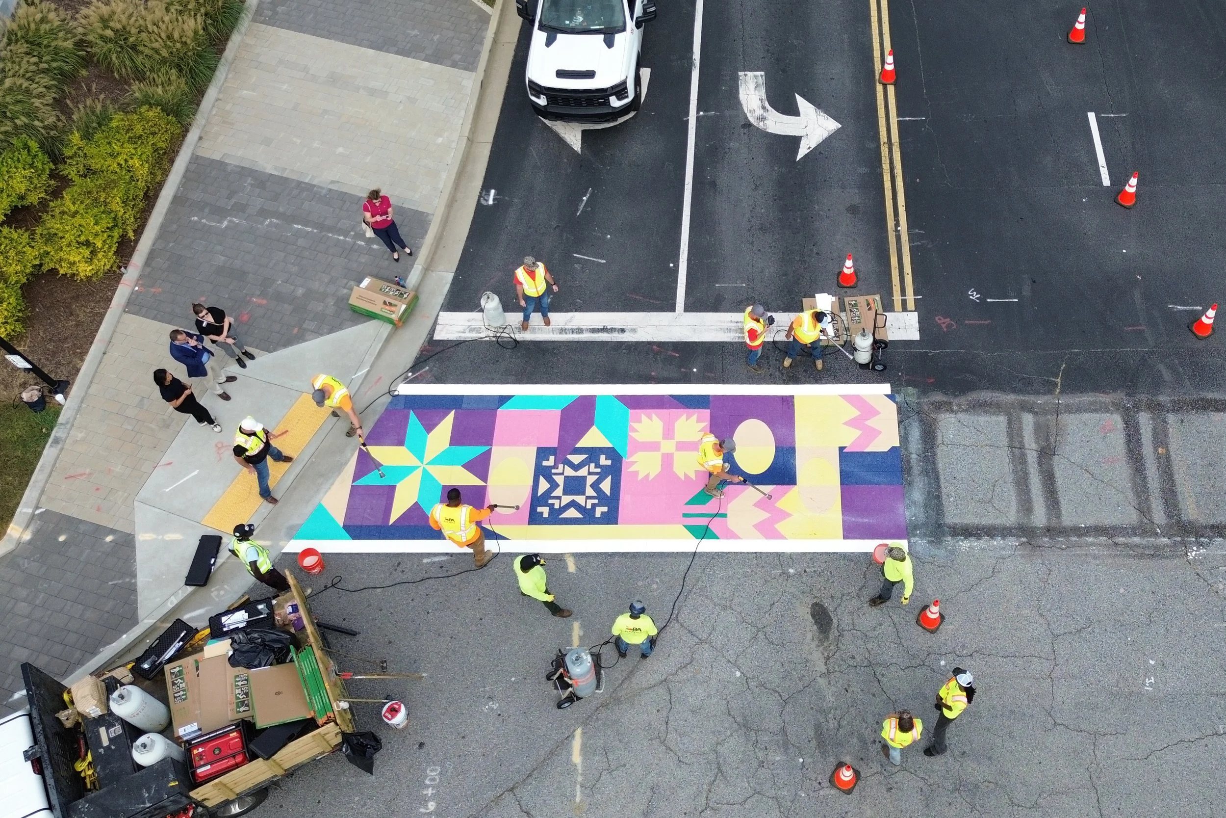 Custom preformed thermoplastic crosswalks in Lawrenceville, GA