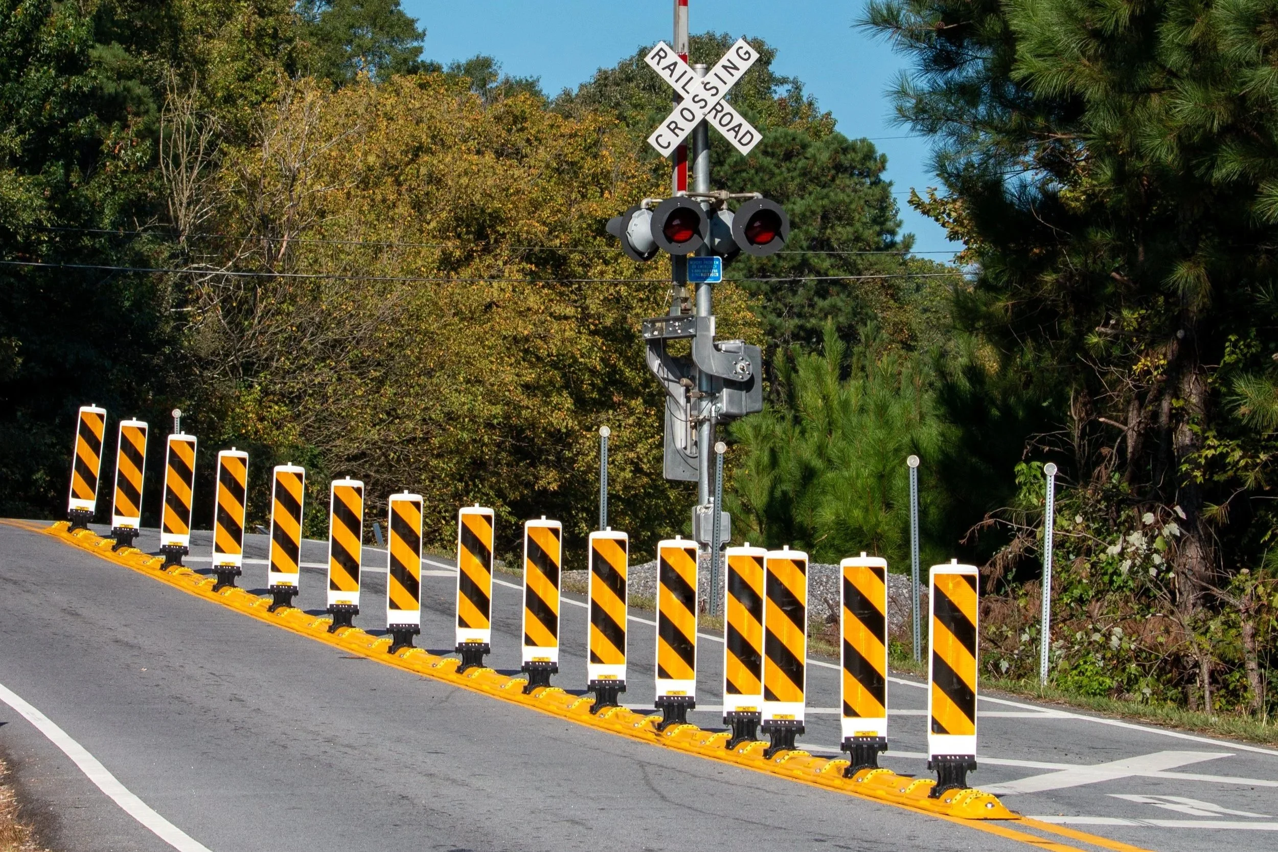 Railroad calming installation