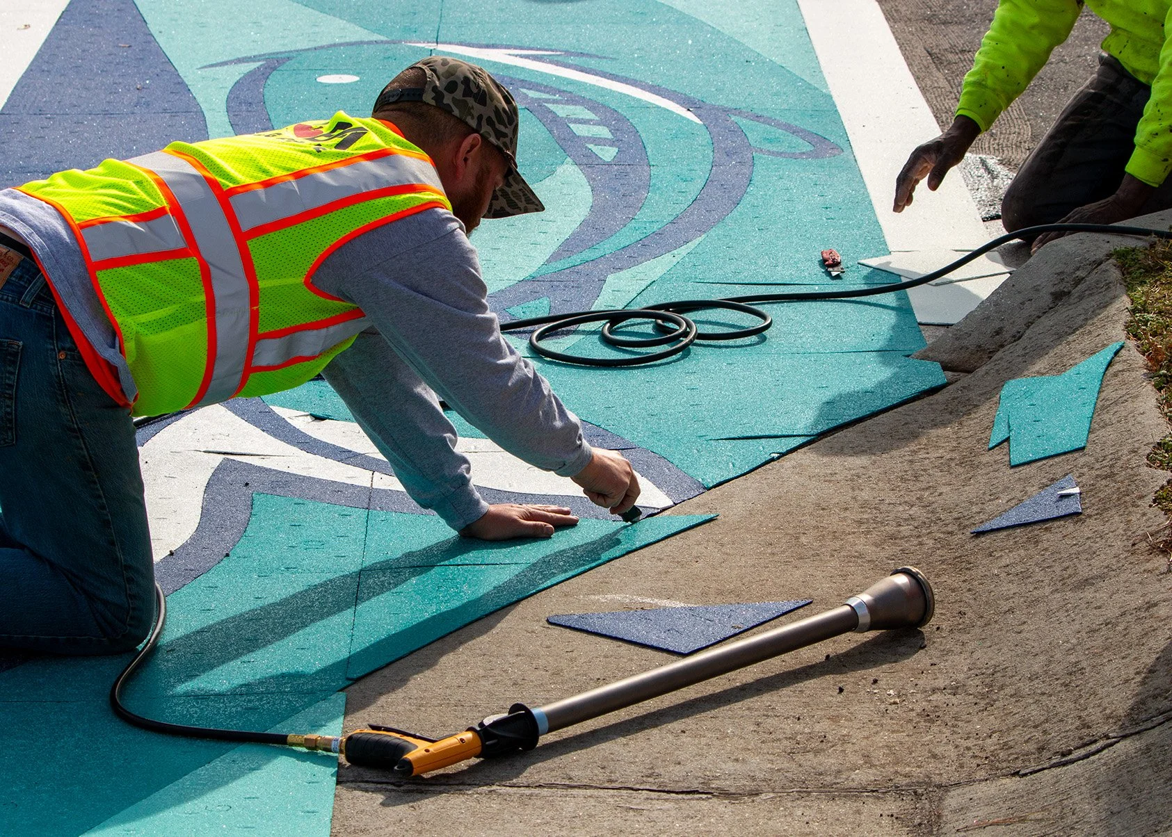 Custom preformed thermoplastic being assembled in Gwinnett, GA