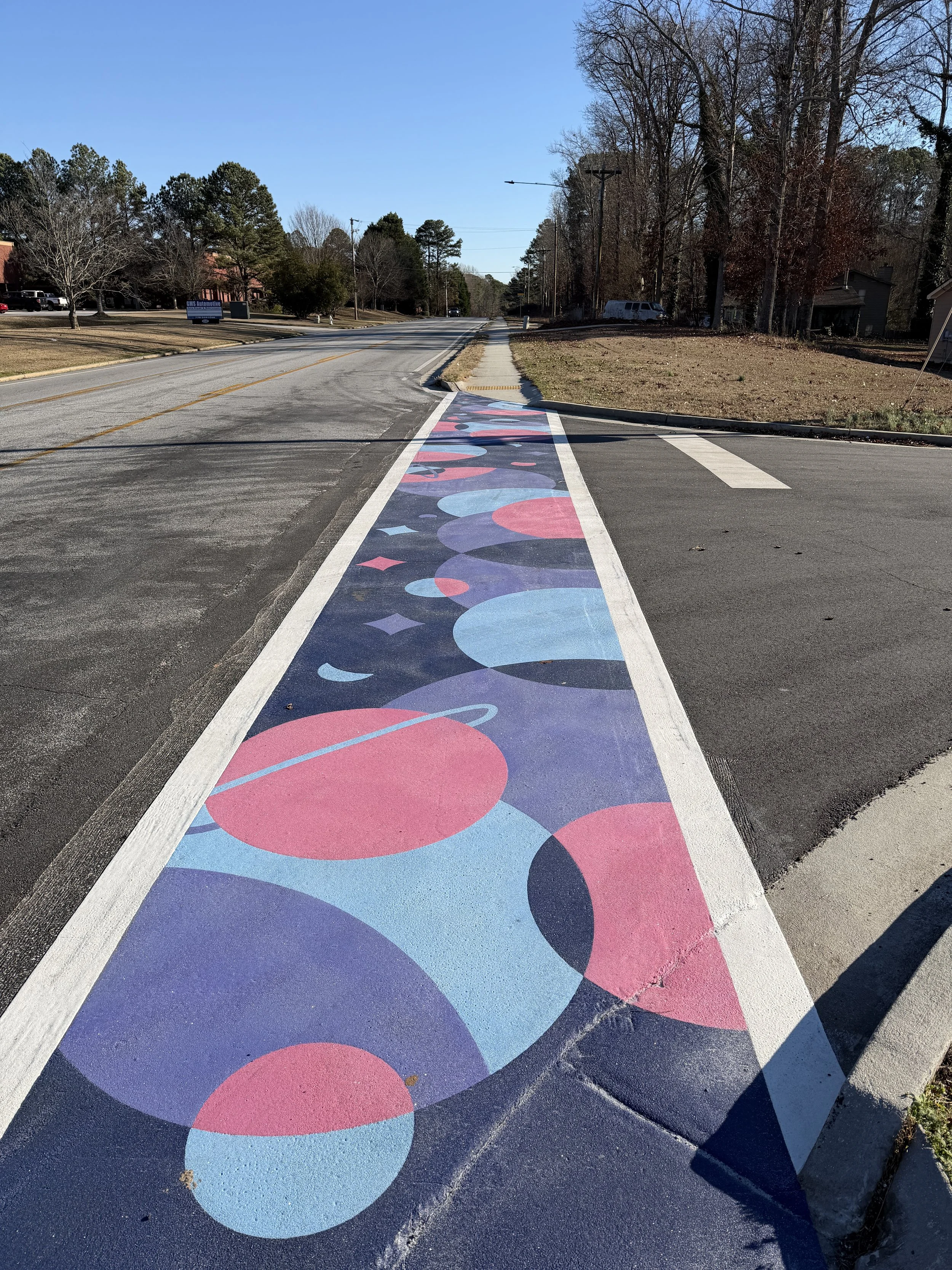 Custom preformed thermoplastic crosswalk in Gwinnett, GA