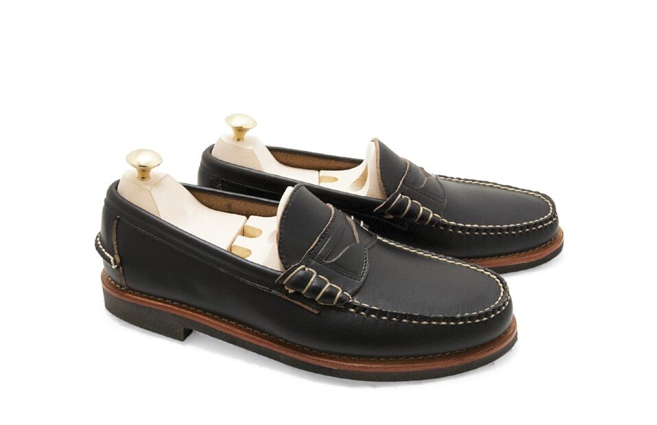 Rancourt Beefroll Penny Loafer Black 